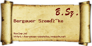 Bergauer Szemőke névjegykártya